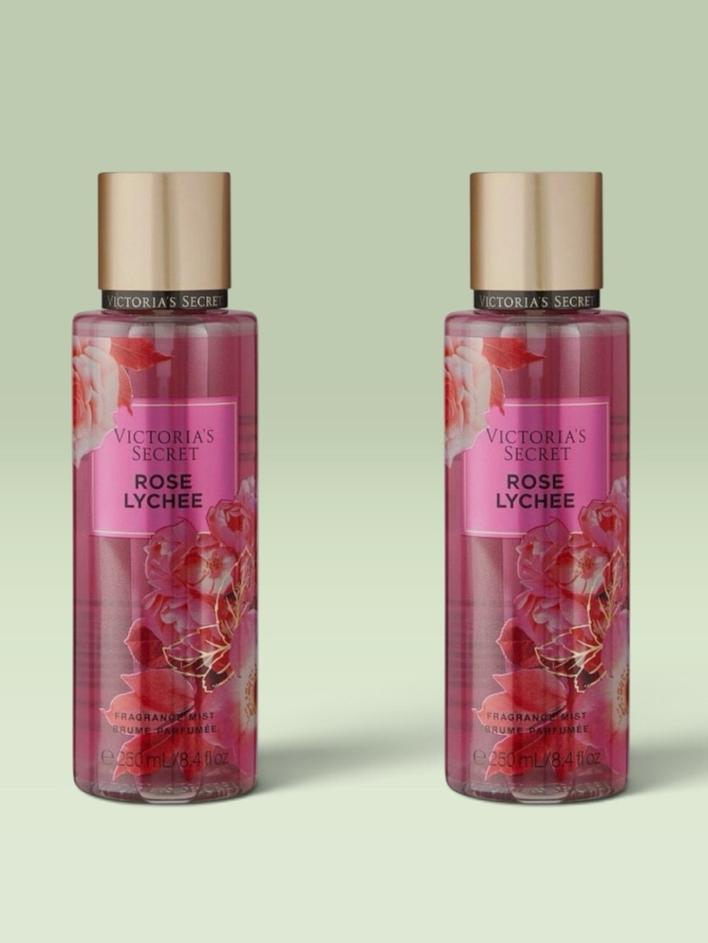 Victoria's Secret ROSE LYCHEE Fragrance Mist ~ 8.4 fl.oz. ( Lot of 2 )